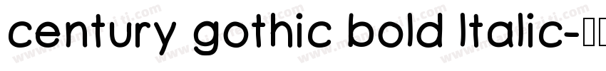 century gothic bold ltalic字体转换